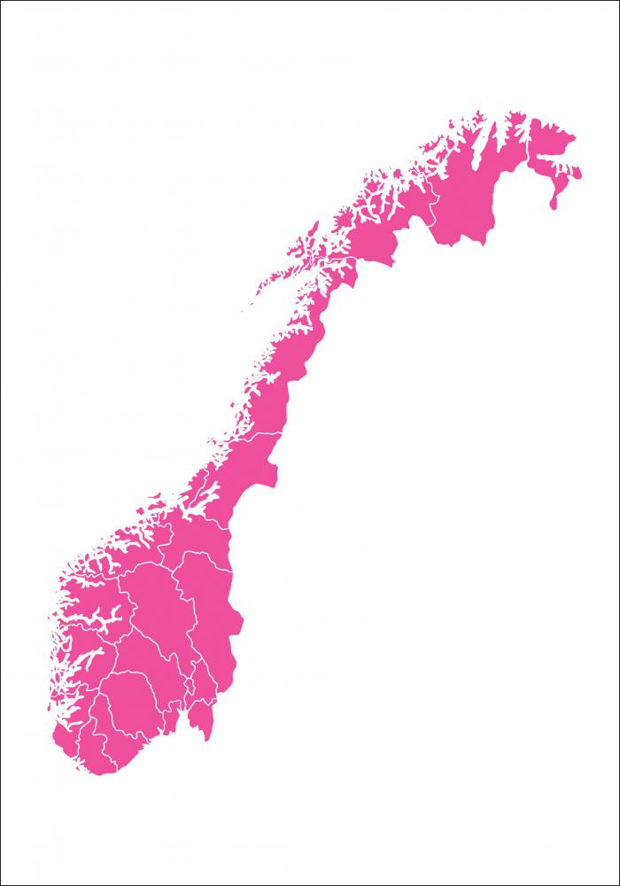 Bildverkstad Karte - Norwegen - Rosa