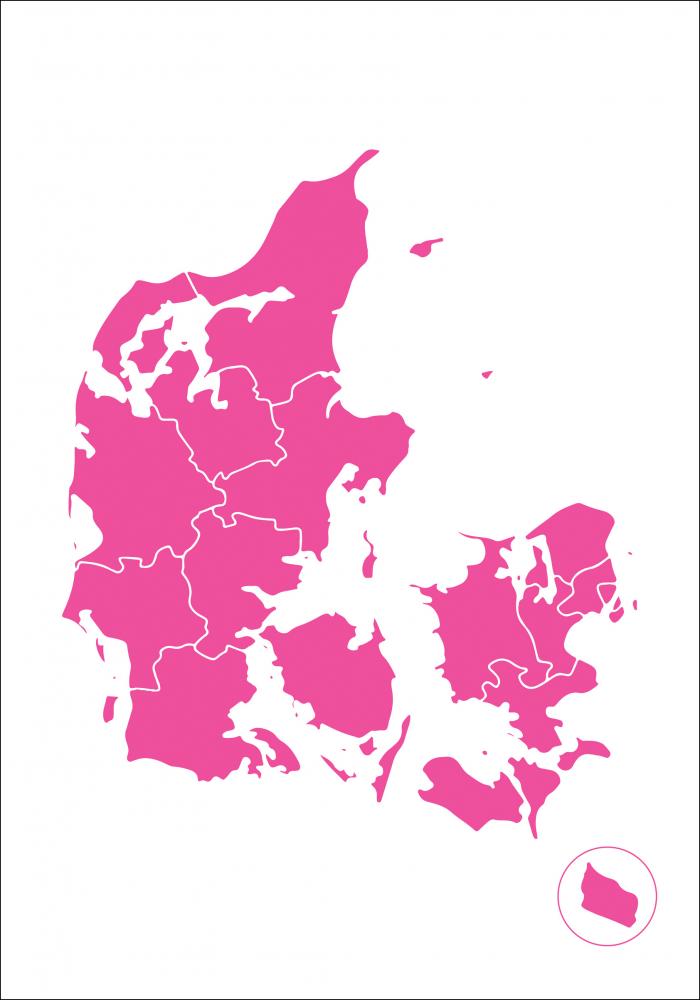 Bildverkstad Karte - Dnemark - Rosa
