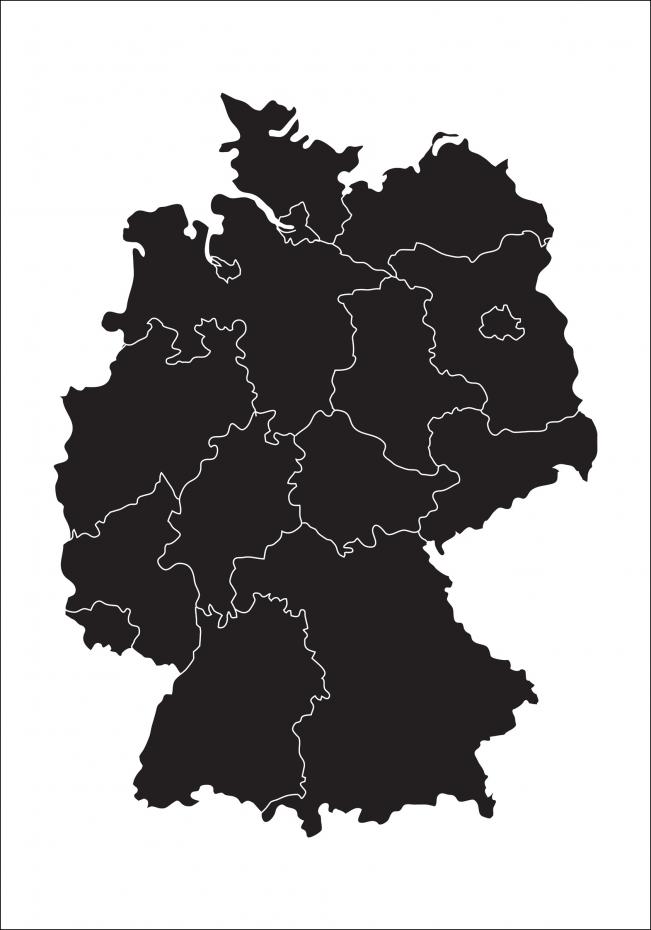 Bildverkstad Karte - Deutschland - Schwarz