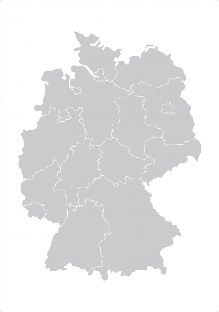 Bildverkstad Karte - Deutschland - Grau