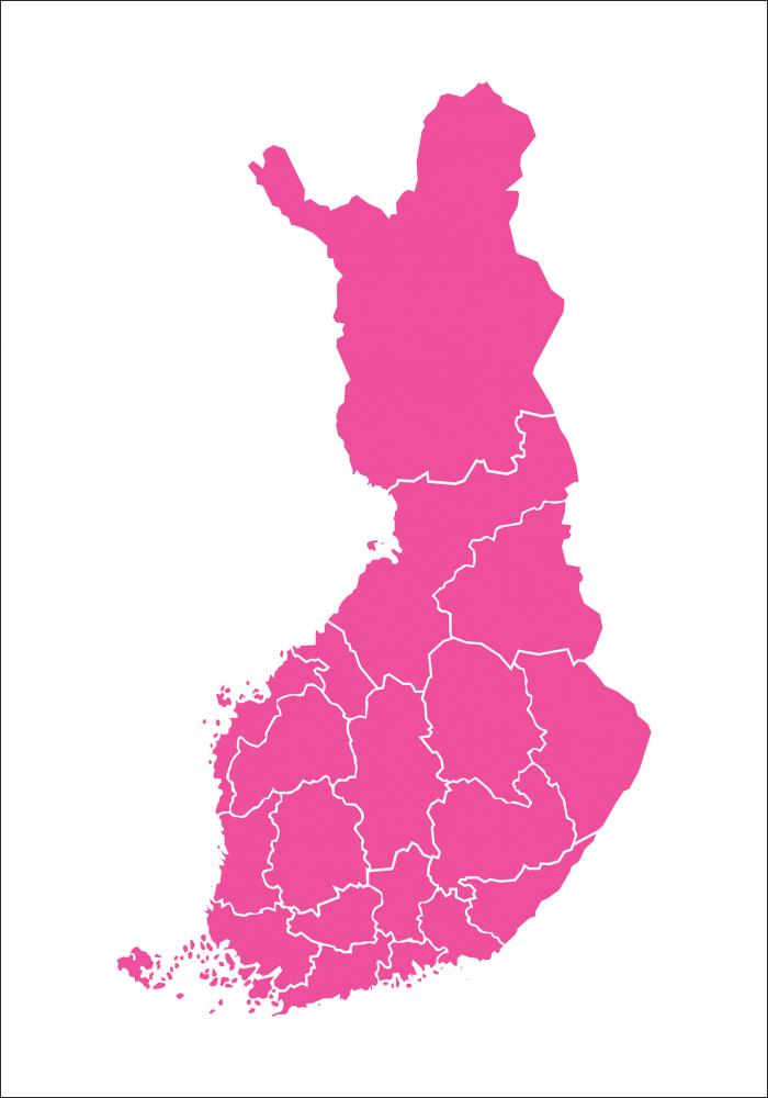 Bildverkstad Karte - Finnland - Rosa